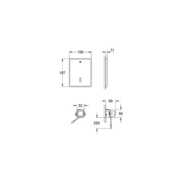 GROHE Смывная клавиша, Инфракрасная Tectron Skate (38698SD1) фото 2 Aquada.com.ua GROHE Смывная клавиша, Инфракрасная Tectron Skate (38698SD1) фото 2 Aquada.com.ua
