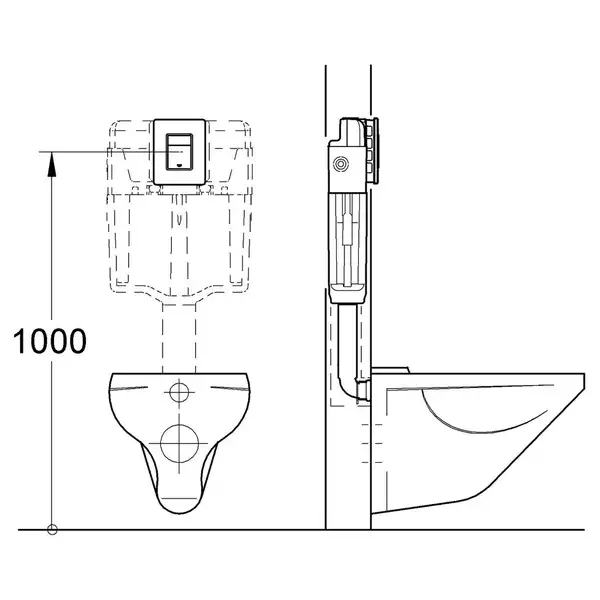 Grohe Skate Cosmopolitan Панель смыва, матовый хром (38732SH0)