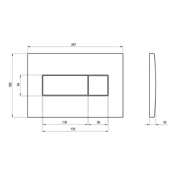 Ravak Uni Клавіша змиву, біла (X01457) Ravak Uni Клавіша змиву, біла (X01457)