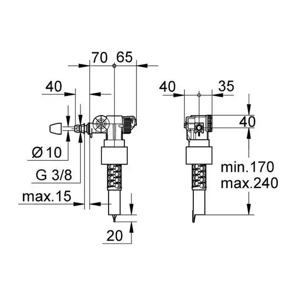 Наповнюючий клапан Grohe Dally-Fvent (37095000)