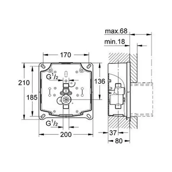 Змивний пристрій для пісуару Grohe Rapido UMB (38787000)