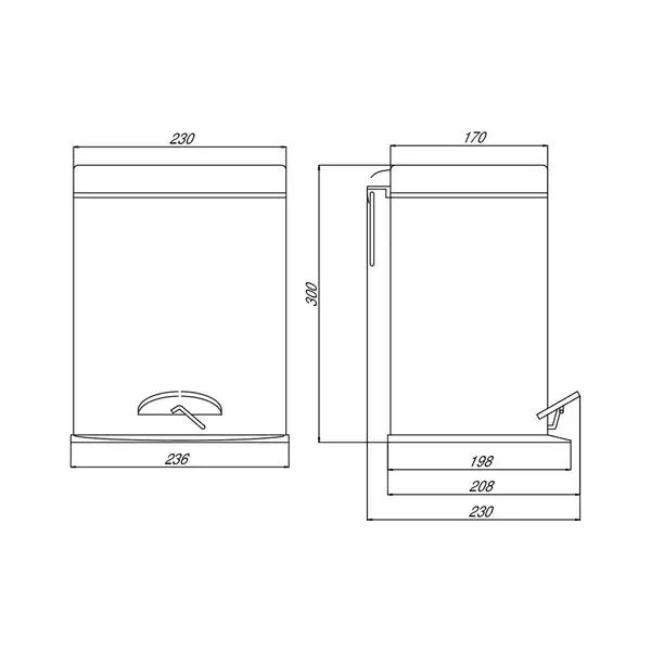 Корзина для мусора с крышкой 5 л Emco System 2, хром (355300004) фото 2 Aquada.com.ua Корзина для мусора с крышкой 5 л Emco System 2, хром (355300004) фото 2 Aquada.com.ua