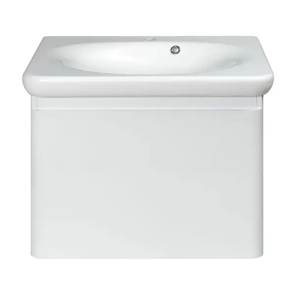 Тумба с раковиной Devit Fly 640 x 500 x 510 мм белый глянец (0020120W) фото 2 Aquada.com.ua