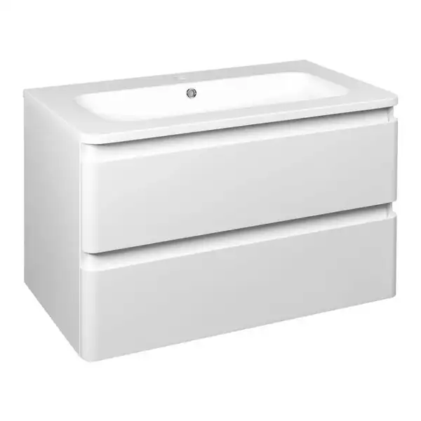 Тумба с раковиной Devit Fly 800 x 480 x 520 мм, белый глянец (0021120W) фото 1 Aquada.com.ua Тумба с раковиной Devit Fly 800 x 480 x 520 мм, белый глянец (0021120W) фото 1 Aquada.com.ua