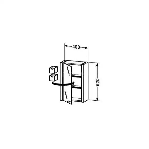 Зеркальный шкафчик Duravit 2nd Floor 400x620 (2F9650L8585) фото 2 Aquada.com.ua Зеркальный шкафчик Duravit 2nd Floor 400x620 (2F9650L8585) фото 2 Aquada.com.ua