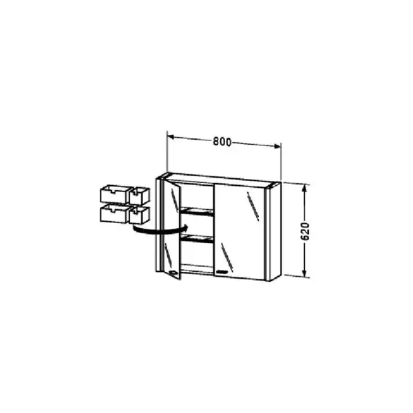 Зеркальный шкафчик Duravit 2nd Floor 620x800 (2F965208585) фото 3 Aquada.com.ua Зеркальный шкафчик Duravit 2nd Floor 620x800 (2F965208585) фото 3 Aquada.com.ua