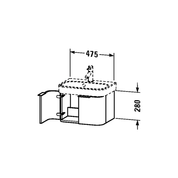 Тумба подвесная 475x350 мм Duravit Happy D.2 дуб европейский (H26268/52) фото 2 Aquada.com.ua Тумба подвесная 475x350 мм Duravit Happy D.2 дуб европейский (H26268/52) фото 2 Aquada.com.ua