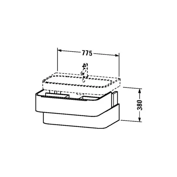 DURAVIT Тумба под раковину Duravi Happy D2 775х480 мм белая глянцевая (H2636522) фото 4 Aquada.com.ua DURAVIT Тумба под раковину Duravi Happy D2 775х480 мм белая глянцевая (H2636522) фото 4 Aquada.com.ua