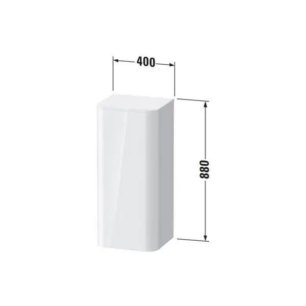 Шкафчик подвесной Duravit Happy D.2 Plus 40 х 36 х h88 см, белый глянец (HP1260L2222) фото 2 Aquada.com.ua Шкафчик подвесной Duravit Happy D.2 Plus 40 х 36 х h88 см, белый глянец (HP1260L2222) фото 2 Aquada.com.ua
