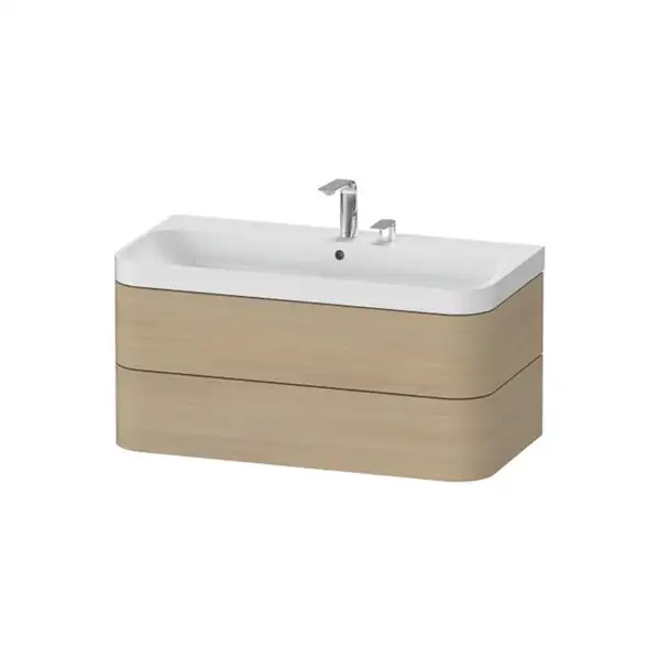 Тумба подвесная с раковиной c-shaped Duravit Happy D.2 Plus 97,5 х 49 см, дуб средиземноморский (HP4348E7171) фото 1 Aquada.com.ua Тумба подвесная с раковиной c-shaped Duravit Happy D.2 Plus 97,5 х 49 см, дуб средиземноморский (HP4348E7171) фото 1 Aquada.com.ua