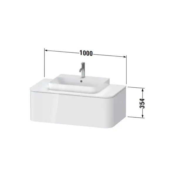 Тумбочка для подвесной консоли Duravit Happy D.2 Plus 100 х 55 см, тёмно-синий шелковисто-матовый лак (HP494109898) фото 2 Aquada.com.ua Тумбочка для подвесной консоли Duravit Happy D.2 Plus 100 х 55 см, тёмно-синий шелковисто-матовый лак (HP494109898) фото 2 Aquada.com.ua