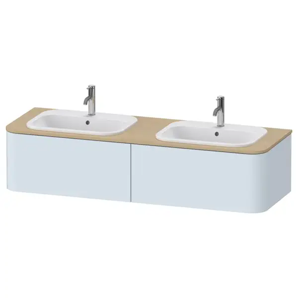 Тумбочка для подвесной консоли Duravit Happy D.2 Plus 160 х 55 см, светло-голубой шелковисто-матовый лак (HP4956B9797) фото 1 Aquada.com.ua Тумбочка для подвесной консоли Duravit Happy D.2 Plus 160 х 55 см, светло-голубой шелковисто-матовый лак (HP4956B9797) фото 1 Aquada.com.ua