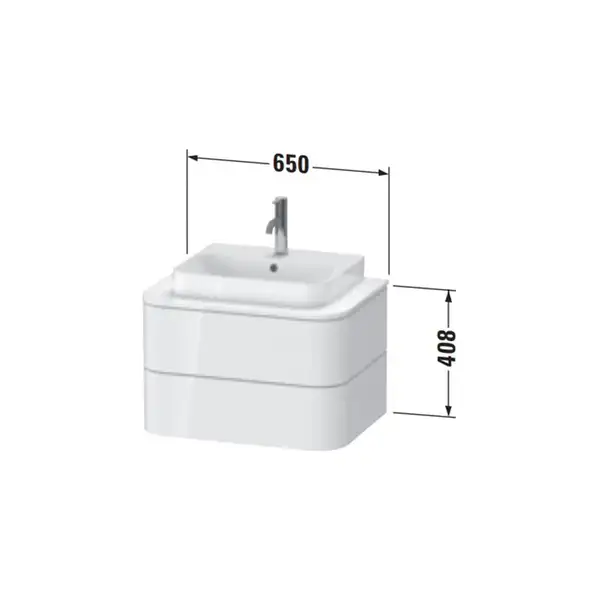 Тумбочка для подвесной консоли Duravit Happy D.2 Plus 65 х 48 см, белый глянец (HP496002222) фото 2 Aquada.com.ua Тумбочка для подвесной консоли Duravit Happy D.2 Plus 65 х 48 см, белый глянец (HP496002222) фото 2 Aquada.com.ua