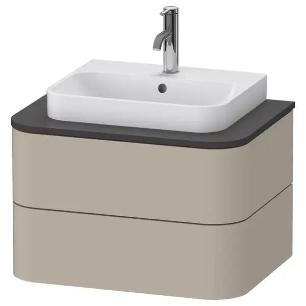 Тумбочка для подвесной консоли Duravit Happy D.2 Plus 65 х 48 см, серо-коричневый шелковисто-матовый (HP496006060) фото 1 Aquada.com.ua Тумбочка для подвесной консоли Duravit Happy D.2 Plus 65 х 48 см, серо-коричневый шелковисто-матовый (HP496006060) фото 1 Aquada.com.ua
