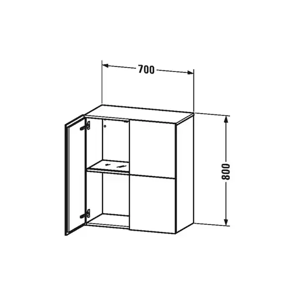 Пенал Duravit L-Cube 363 х 700 х 800 мм (LC11772222) фото 3 Aquada.com.ua