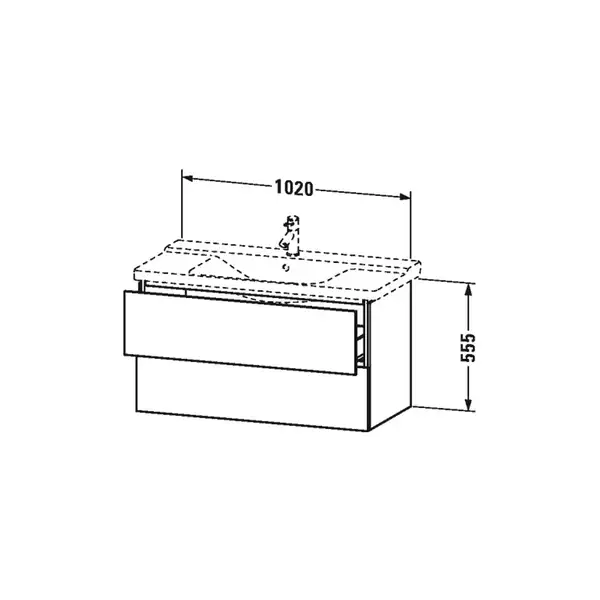 Тумба для раковины подвесная 1020x481 мм Duravit L-cube орех брашированный (LC625069) фото 2 Aquada.com.ua