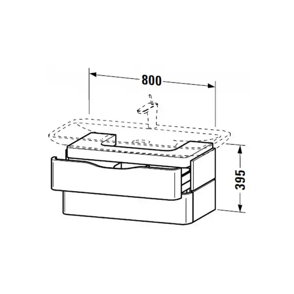 Тумба подвесная Duravit PuraVida 800х450 мм, белая глянцевая (PV676708585) фото 3 Aquada.com.ua Тумба подвесная Duravit PuraVida 800х450 мм, белая глянцевая (PV676708585) фото 3 Aquada.com.ua