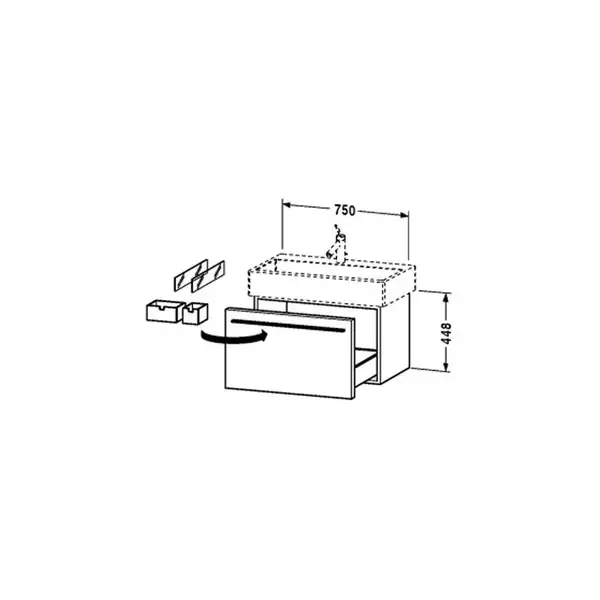 Тумба под умывальник Duravit X-Large 750х443 см белая глянцевая (XL604502222) фото 2 Aquada.com.ua Тумба под умывальник Duravit X-Large 750х443 см белая глянцевая (XL604502222) фото 2 Aquada.com.ua