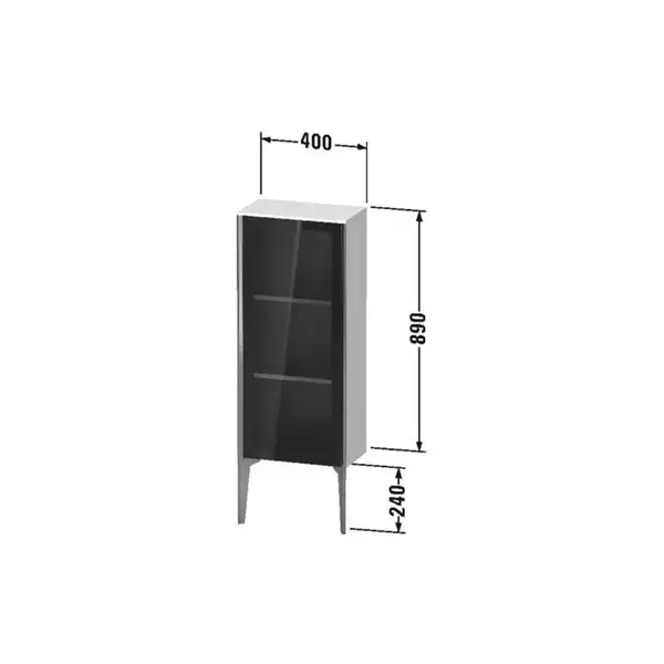 Шкафчик напольный со стеклянными дверцами Duravit XViu 40 x 24 х h113 см, чёрный глянцевый (XV1360LB140) фото 3 Aquada.com.ua Шкафчик напольный со стеклянными дверцами Duravit XViu 40 x 24 х h113 см, чёрный глянцевый (XV1360LB140) фото 3 Aquada.com.ua