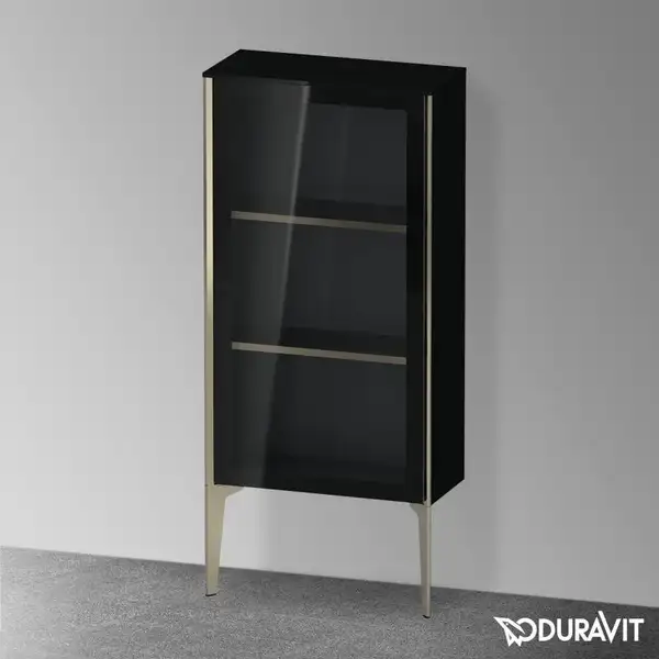 Шкафчик напольный со стеклянными дверцами Duravit XViu 50 x 24 х h113 см, чёрный глянцевый (XV1361LB140) фото 2 Aquada.com.ua Шкафчик напольный со стеклянными дверцами Duravit XViu 50 x 24 х h113 см, чёрный глянцевый (XV1361LB140) фото 2 Aquada.com.ua