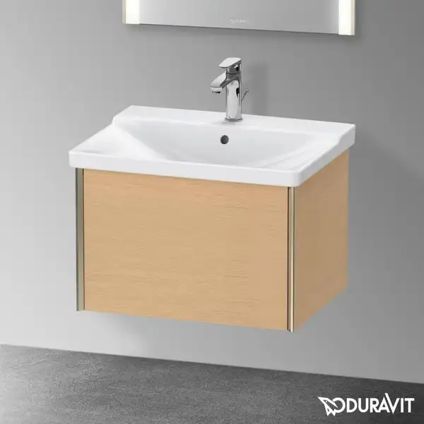 Тумба подвесная под раковину Duravit XViu 61 x 46,9 см, дуб брашированный (XV40150B112) фото 2 Aquada.com.ua