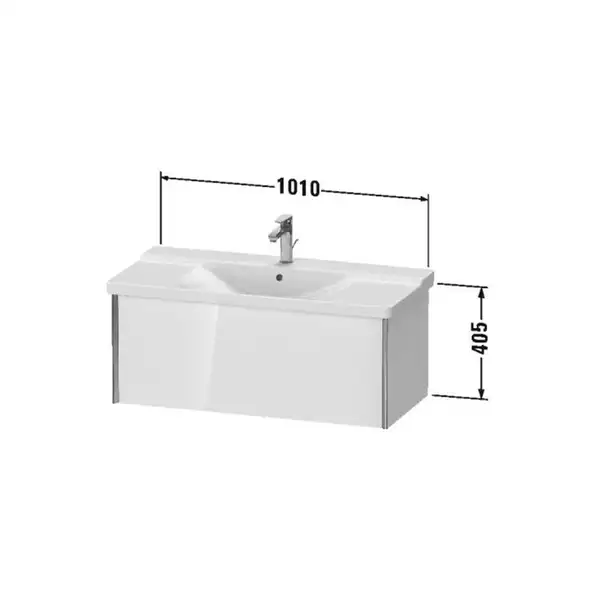 Тумба подвесная под раковину Duravit XViu 101 x 46,9 см, сосна серебристая (XV40170B131) фото 2 Aquada.com.ua