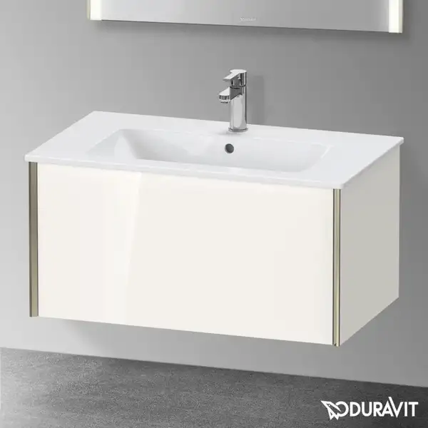 Тумба подвесная под раковину Duravit XViu 81 x 48 см, белый глянцевый (XV40260B122) фото 2 Aquada.com.ua