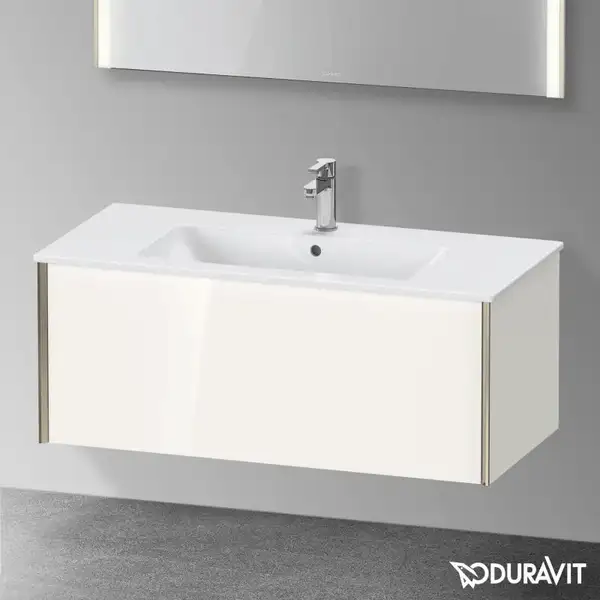 Тумба подвесная под раковину Duravit XViu 101 x 48 см, белый глянцевый (XV40270B122) фото 2 Aquada.com.ua