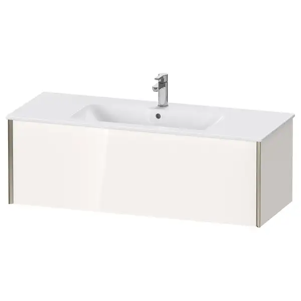 Тумба подвесная под раковину Duravit XViu 121 x 48 см, белый глянцевый (XV40280B122) фото 1 Aquada.com.ua