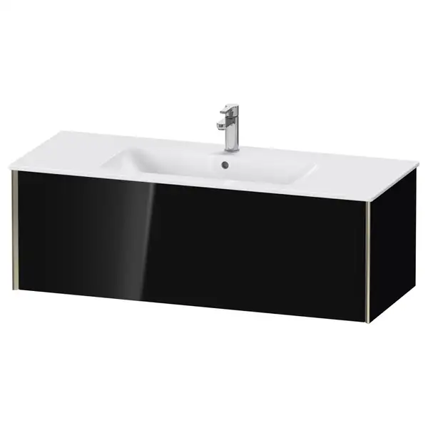 Тумба подвесная под раковину Duravit XViu 121 x 48 см, чёрный глянцевый (XV40280B140) фото 1 Aquada.com.ua
