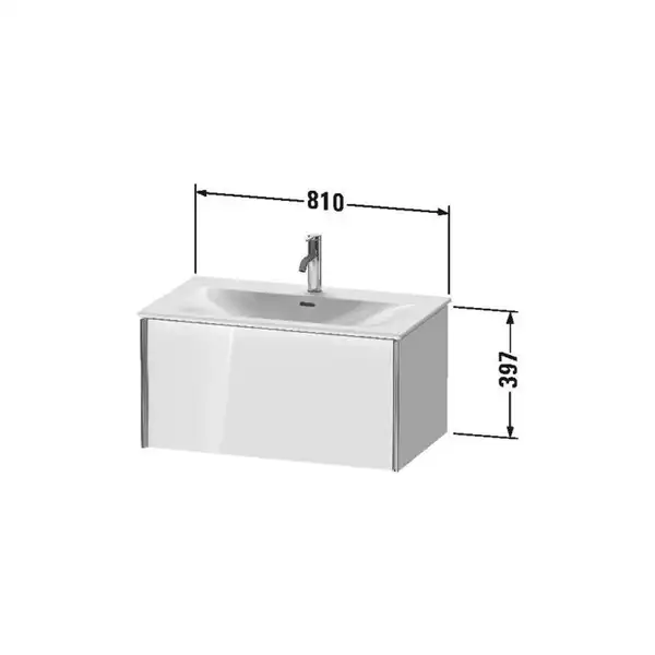 Тумба подвесная под раковину Duravit XViu 81 x 48 см, доломитово-серый глянцевый лак (XV40340B138) фото 2 Aquada.com.ua Тумба подвесная под раковину Duravit XViu 81 x 48 см, доломитово-серый глянцевый лак (XV40340B138) фото 2 Aquada.com.ua