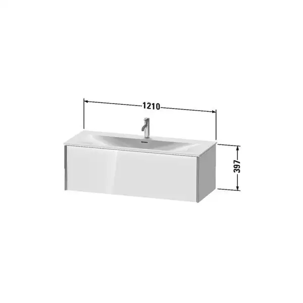 Тумба подвесная под раковину Duravit XViu 121 x 48 см, белый глянцевый (XV40360B122) фото 3 Aquada.com.ua Тумба подвесная под раковину Duravit XViu 121 x 48 см, белый глянцевый (XV40360B122) фото 3 Aquada.com.ua