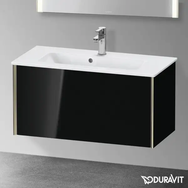 Тумба подвесная компакт, под раковину Duravit XViu 81 x 39 см, чёрный глянцевый (XV40790B140) фото 2 Aquada.com.ua Тумба подвесная компакт, под раковину Duravit XViu 81 x 39 см, чёрный глянцевый (XV40790B140) фото 2 Aquada.com.ua