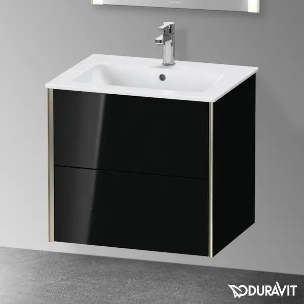 Тумба подвесная под раковину Duravit XViu 61 x 48 см, чёрный глянцевый (XV41250B140) фото 2 Aquada.com.ua Тумба подвесная под раковину Duravit XViu 61 x 48 см, чёрный глянцевый (XV41250B140) фото 2 Aquada.com.ua