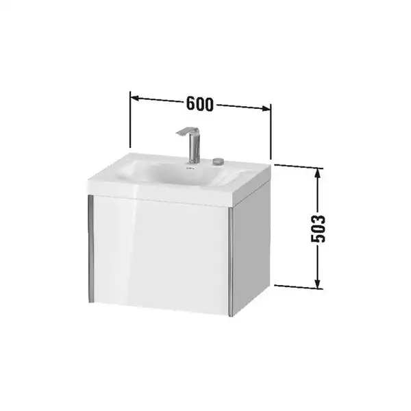 Тумба подвесная с раковиной c-bonded Duravit XViu 60 x 48 см, голубой глянцевый (XV4609EB147P) фото 2 Aquada.com.ua Тумба подвесная с раковиной c-bonded Duravit XViu 60 x 48 см, голубой глянцевый (XV4609EB147P) фото 2 Aquada.com.ua