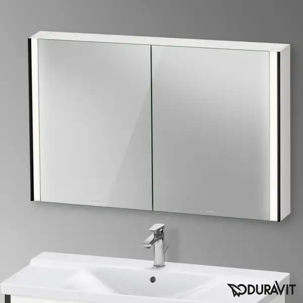 Зеркальный шкафчик с LED подсветкой Duravit XViu 122 х 15,6 х h80 см, версия «sensor» (XV71340B2B2) фото 2 Aquada.com.ua
