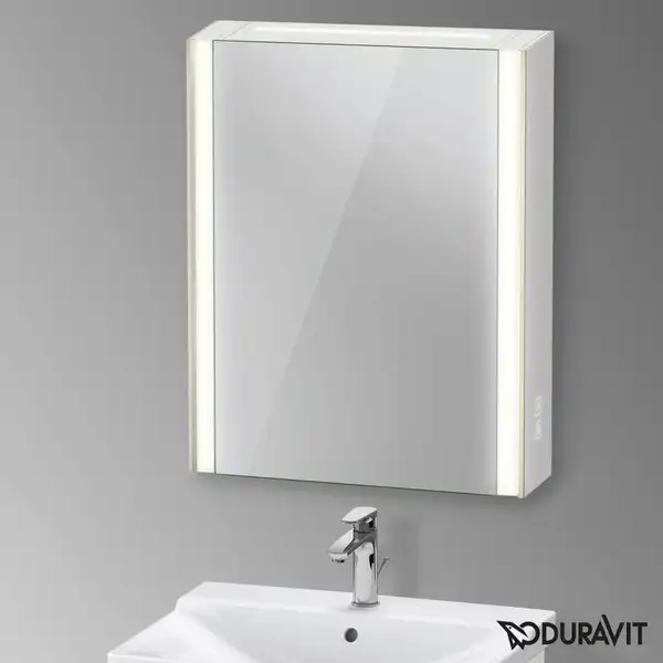 Зеркальный шкафчик с LED подсветкой Duravit XViu 62 х 15,6 х h80 см, версия «icon» (XV7141LB1B1) фото 2 Aquada.com.ua