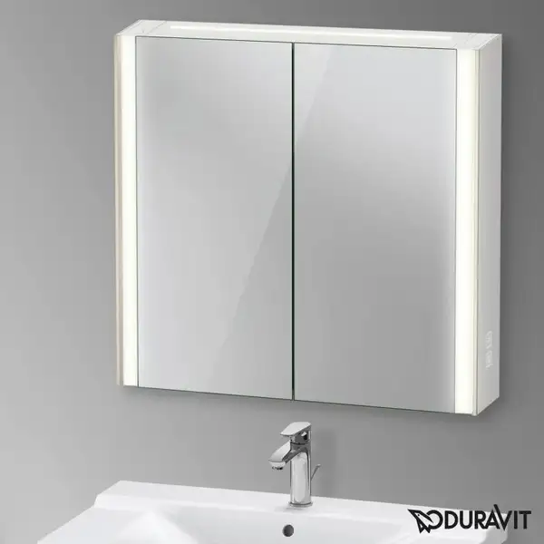 Зеркальный шкафчик с LED подсветкой Duravit XViu 82 х 15,6 х h80 см, версия «icon» (XV71420B1B1) фото 2 Aquada.com.ua Зеркальный шкафчик с LED подсветкой Duravit XViu 82 х 15,6 х h80 см, версия «icon» (XV71420B1B1) фото 2 Aquada.com.ua
