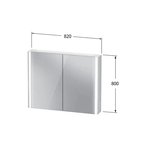 Зеркальный шкафчик с LED подсветкой Duravit XViu 82 х 15,6 х h80 см, версия «icon» (XV71420B2B2) фото 4 Aquada.com.ua