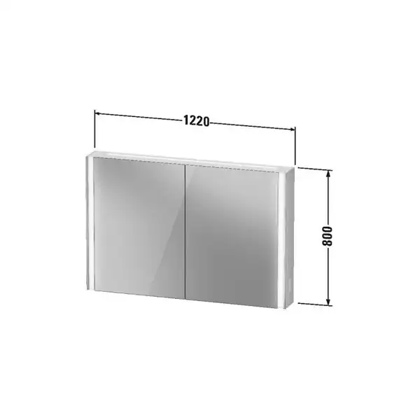 Зеркальный шкафчик с LED подсветкой Duravit XViu 122 х 15,6 х h80 см, версия «icon» (XV71440B2B2) фото 4 Aquada.com.ua Зеркальный шкафчик с LED подсветкой Duravit XViu 122 х 15,6 х h80 см, версия «icon» (XV71440B2B2) фото 4 Aquada.com.ua