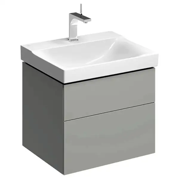 Тумба под раковину с двумя выдвижными ящиками Geberit Xeno² 580 х 462 мм, серый глянцевый (500.506.00.1) фото 1 Aquada.com.ua Тумба под раковину с двумя выдвижными ящиками Geberit Xeno² 580 х 462 мм, серый глянцевый (500.506.00.1) фото 1 Aquada.com.ua