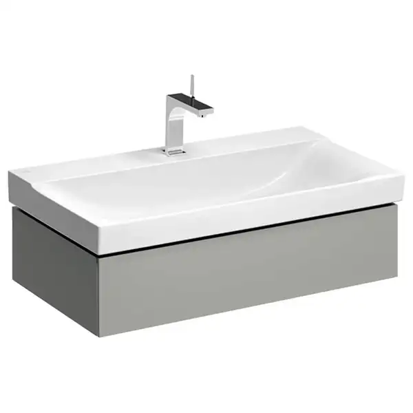 Тумба под раковину с одним выдвижным ящиком Geberit Xeno² 880 х 462 мм, серый матовый (500.508.00.1) фото 1 Aquada.com.ua