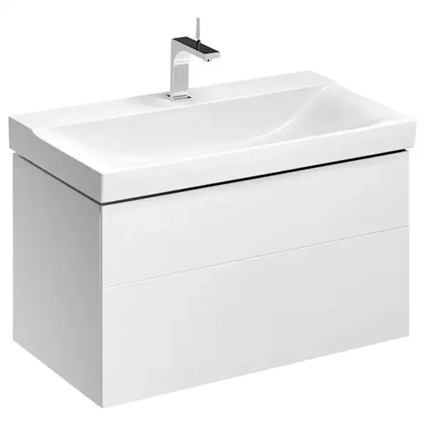 Тумба под раковину с двумя выдвижными ящиками Geberit Xeno² 880 х 462 мм, белый глянцевый (500.509.01.1) фото 1 Aquada.com.ua Тумба под раковину с двумя выдвижными ящиками Geberit Xeno² 880 х 462 мм, белый глянцевый (500.509.01.1) фото 1 Aquada.com.ua