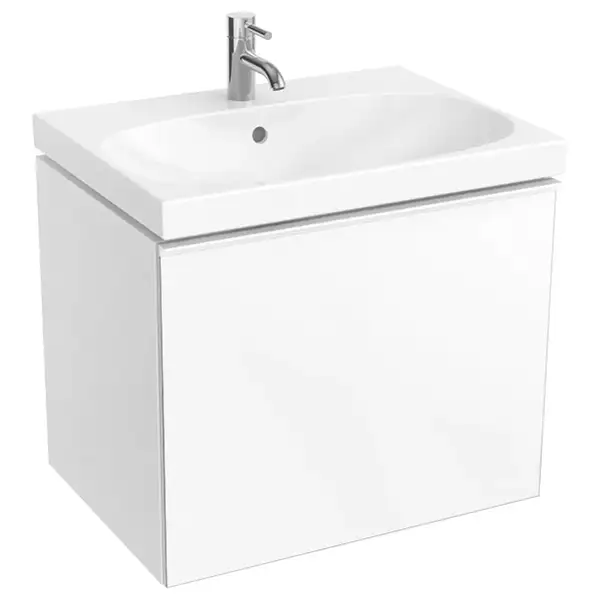 Тумба под раковину 65 см Geberit Acanto, копус белый/белое стекло (500.610.01.2) фото 1 Aquada.com.ua Тумба под раковину 65 см Geberit Acanto, копус белый/белое стекло (500.610.01.2) фото 1 Aquada.com.ua