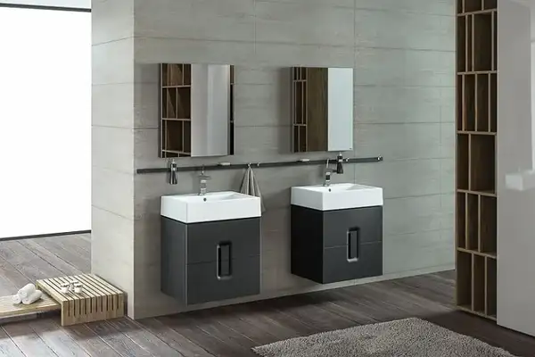 Тумба под раковину Kolo Twins 60 см, чёрный матовый 89494000 фото 3 Aquada.com.ua
