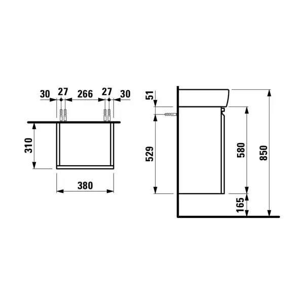 Тумба под умывальник 38 см петли справа Laufen Pro, венге (H4830120954231) фото 3 Aquada.com.ua Тумба под умывальник 38 см петли справа Laufen Pro, венге (H4830120954231) фото 3 Aquada.com.ua