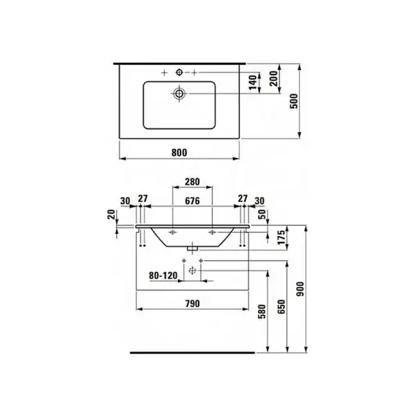 LAUFEN PRO S тумба, в комплекте с умывальником 80*50см, белый глянец (H8609634751041) фото 2 Aquada.com.ua LAUFEN PRO S тумба, в комплекте с умывальником 80*50см, белый глянец (H8609634751041) фото 2 Aquada.com.ua