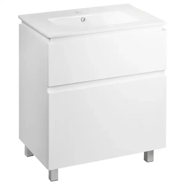 Тумба підлогова з умивальником Qtap Albatross QT0171TN800D3080CW (QT0171TN800D3080CW) фото 1 Aquada.com.ua