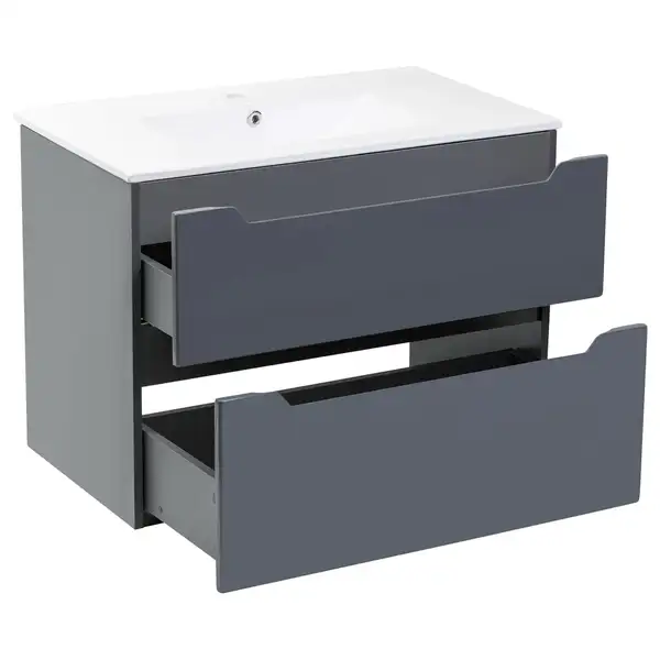 Тумба підвісна з умивальником Qtap Scorpio QT1472TPВ8023080CG (QT1472TPВ8023080CG) фото 3 Aquada.com.ua