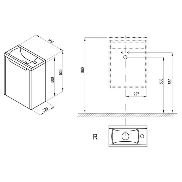 Тумба под раковину 40 x 22 x h50 см Ravak SD Classic, белая (без дверци) (X000000416) фото 3 Aquada.com.ua Тумба под раковину 40 x 22 x h50 см Ravak SD Classic, белая (без дверци) (X000000416) фото 3 Aquada.com.ua